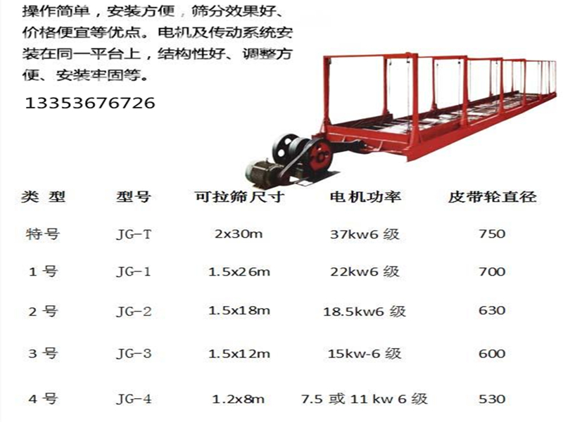 多規(guī)格吊掛式平(píng)麵往複篩(shāi)選型參數(shù)表 多規格吊掛式平麵往複(fù)篩選型參數表